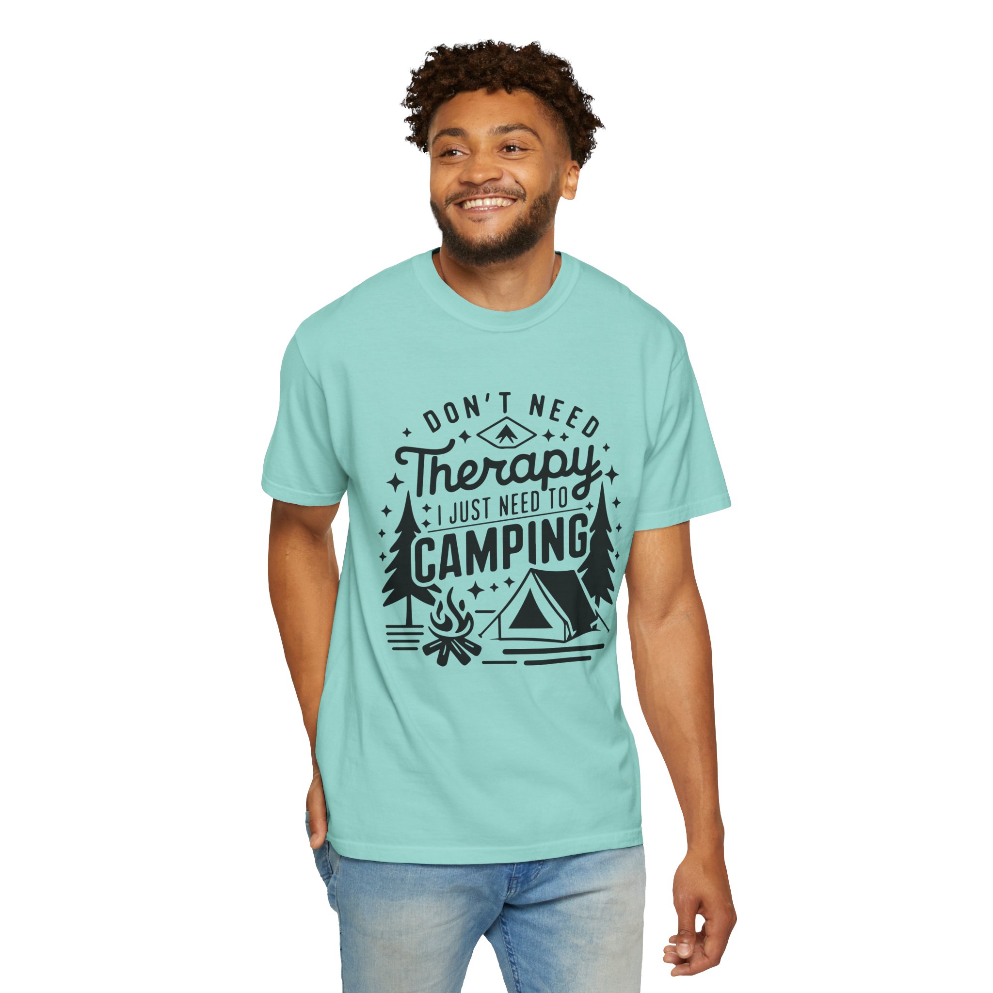 Camping Therapy T-Shirt | Unisex Garment-Dyed Tee for Outdoor Lovers, Perfect Gift for Campers, Nature Lovers, and Adventure Seekers. - Image 38