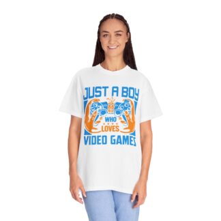 Game Controller T Shirt for Young Gamers - Just a Boy Who Loves Video Games Unisex Tee - Image 11