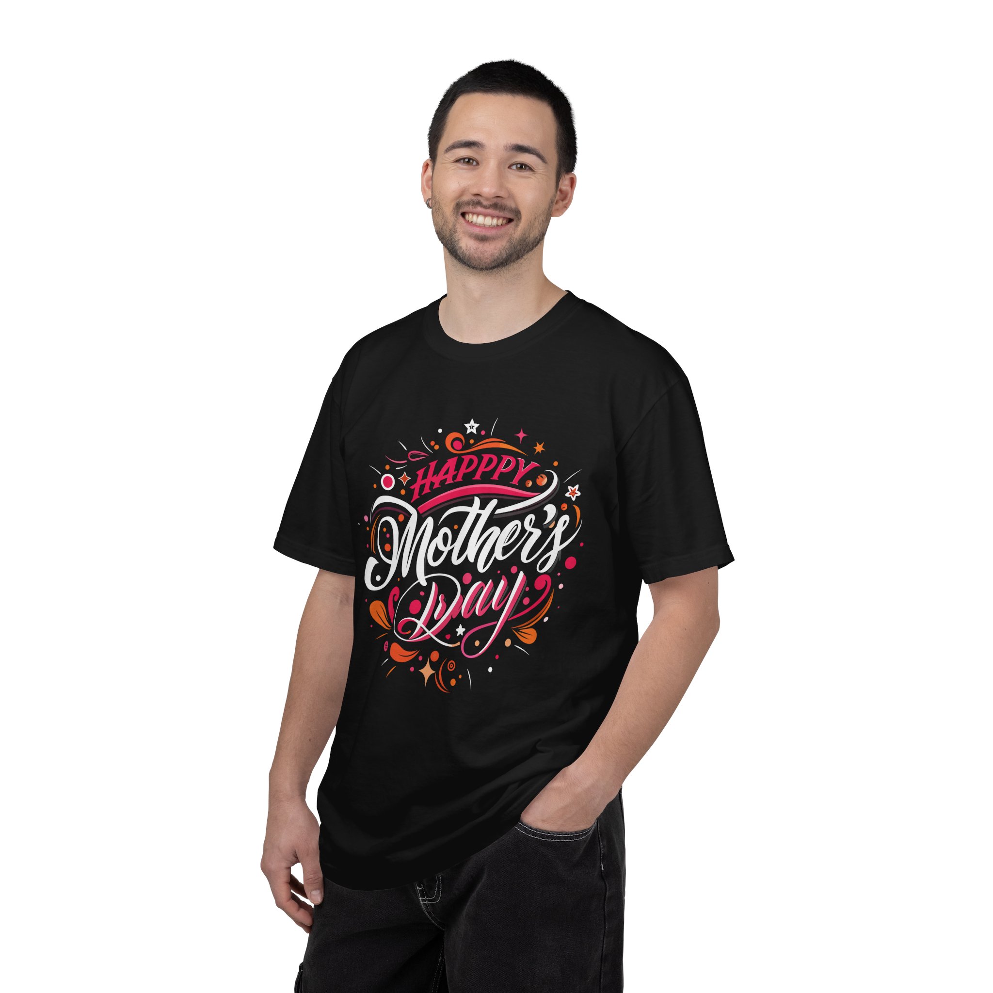 Happy Mother's Day Unisex Garment-Dyed T-Shirt, Gift for Mom, Cute Tee, Mother's Day Celebration wear. - Image 2
