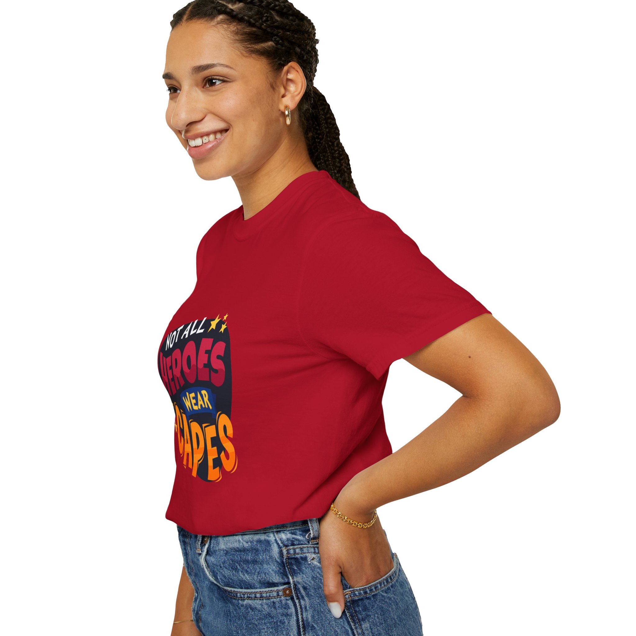 Heroic Message T-shirt for Everyday Wear, Unisex Gift, Casual Style, Great for Superhero Fans Tee. - Image 37