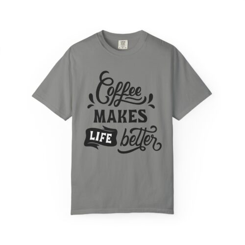Coffee lover funny tshirt - Lives Better Tee - Image 25