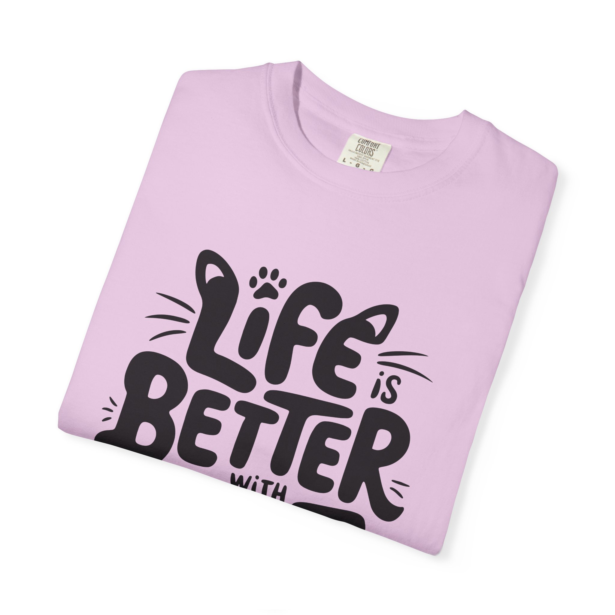 Life is Better with a Cat Unisex Tee, Cat Lover Gift, Animal T-Shirt, Cute Cat Shirt, Casual Wear for Cat Moms, Fun Pet Apparel. - Image 7