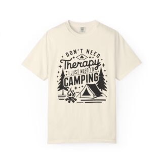 C - 14.13 - Camping Therapy T-Shirt | Unisex Garment-Dyed Tee for Outdoor Lovers, Perfect Gift for Campers, Nature Lovers, and Adventure Seekers.