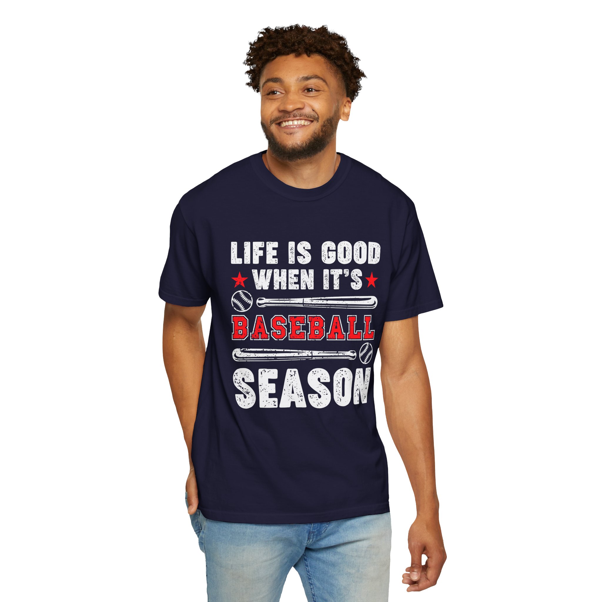 Life Is Good Baseball Season T-Shirt, Unisex Tee for Sports Lovers, Gift for Baseball Fans, Casual Wear, Summer Vibes, Game Day Apparel. - Image 30