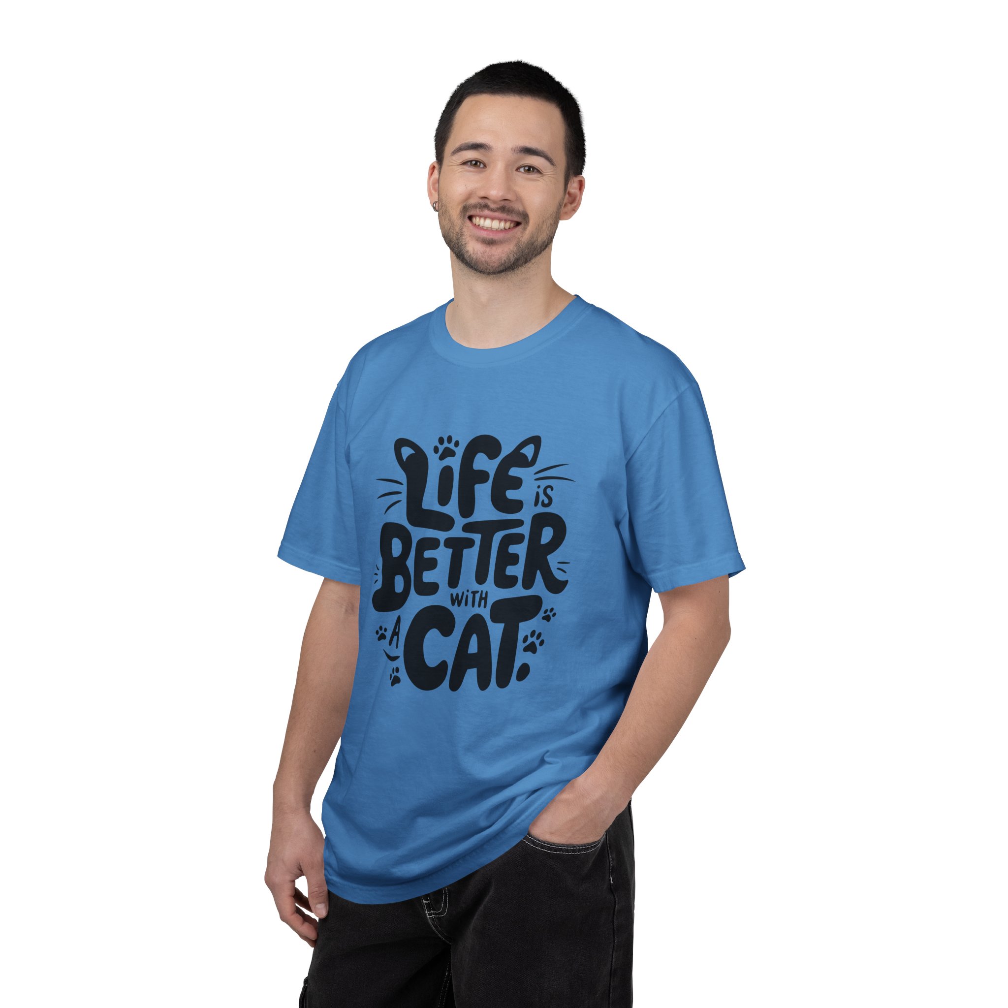 Life is Better with a Cat Unisex Tee, Cat Lover Gift, Animal T-Shirt, Cute Cat Shirt, Casual Wear for Cat Moms, Fun Pet Apparel. - Image 34