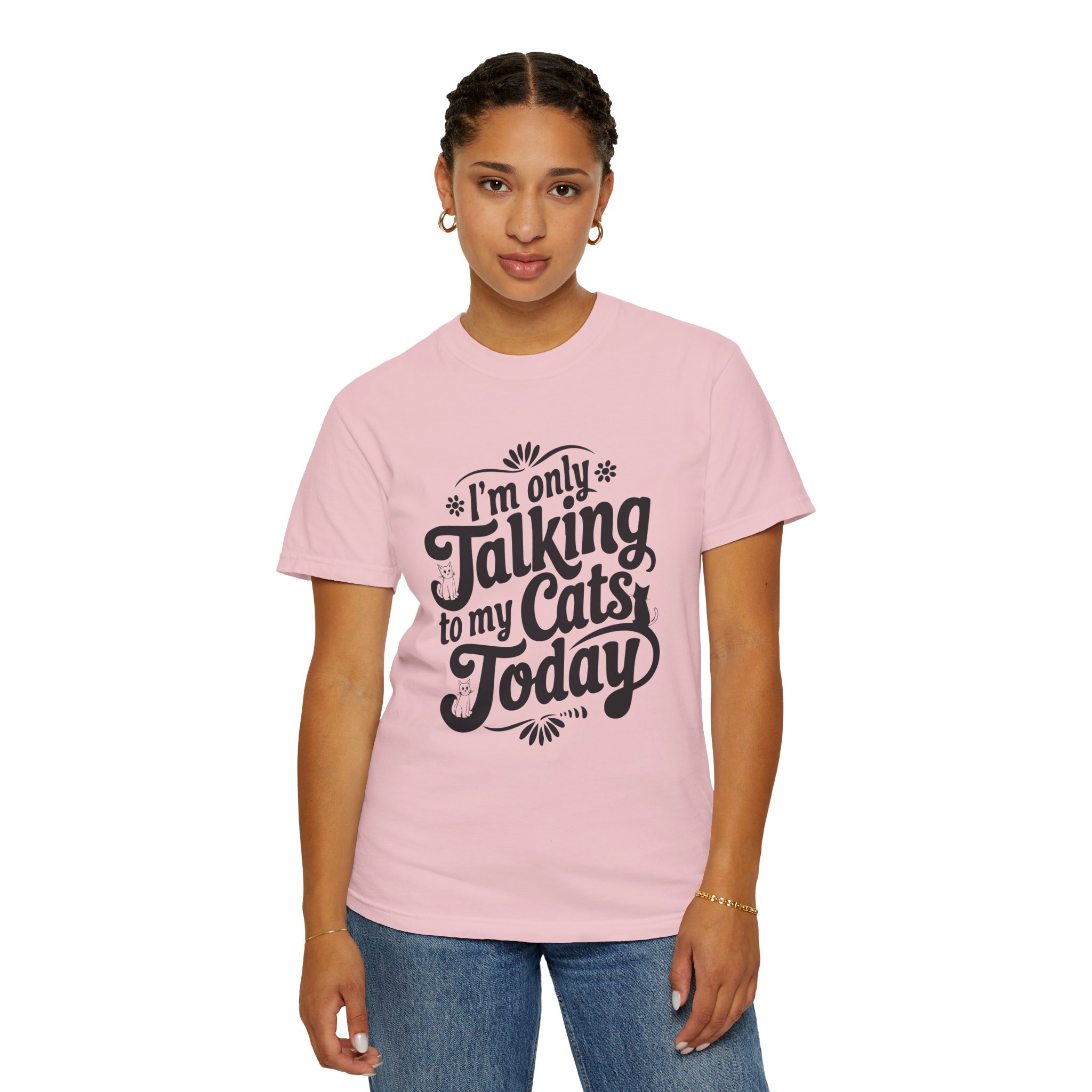 b2 - 5.8 - Talking to My Cats Today T-Shirt – Funny Cat Lover Graphic Tee for Introvert Humor & Cozy Pet Lover Vibes. - Image 52