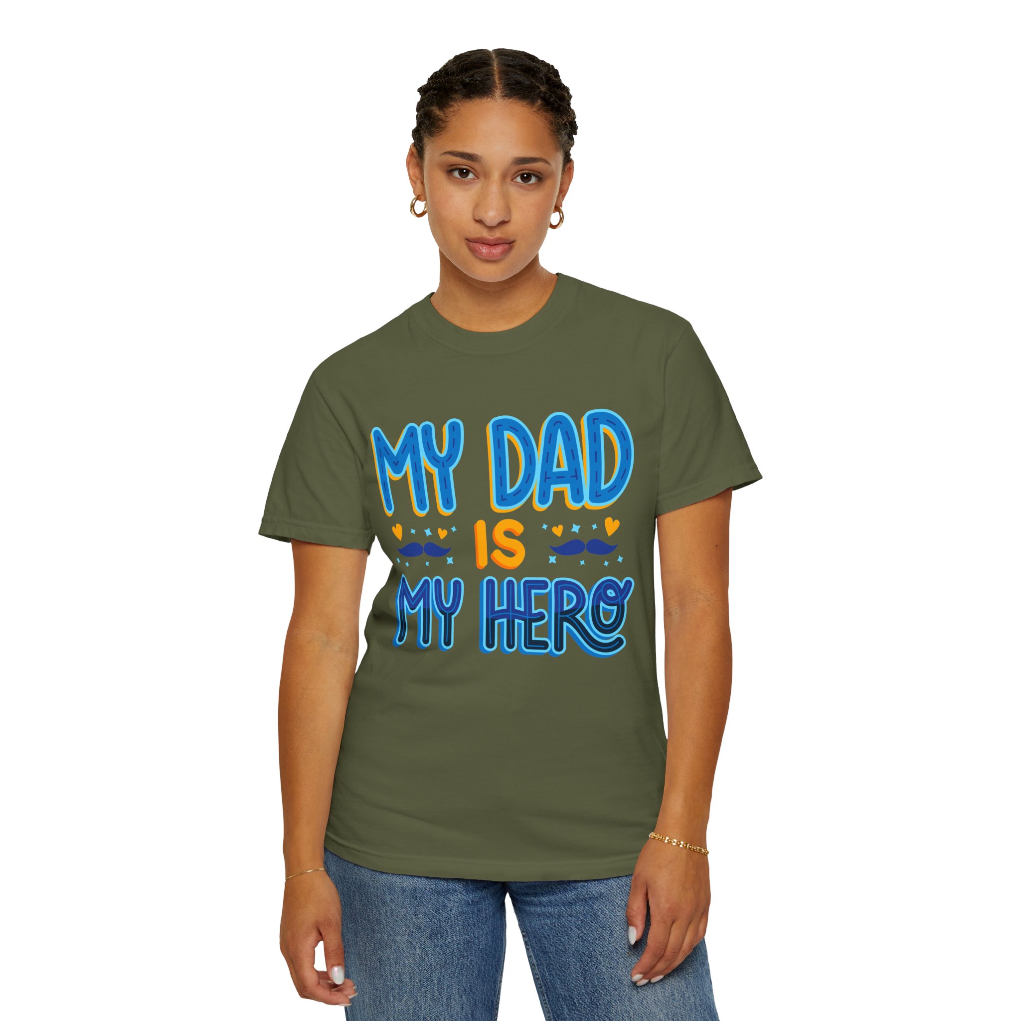 My Dad is My Hero Garment-Dyed T-shirt, Father's Day Gift, Unisex Tee, Dad Appreciation, Casual Wear, Birthday Present. - Image 28