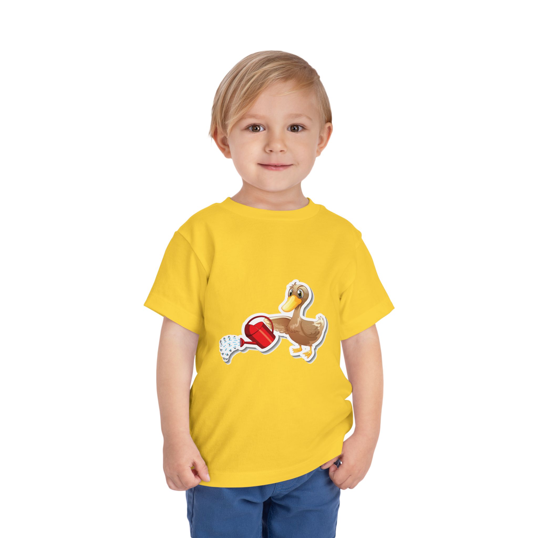 Cute Duck with Watering Can Toddler T-Shirt – Adorable Garden Animal Graphic Tee for Kids, Boys & Girls. - Image 15