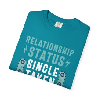 Gamer Graphic Tee for Gamers with Humor | EarnestlilyRelationship Status: Single Taken Gamer Unisex Tee - Image 23