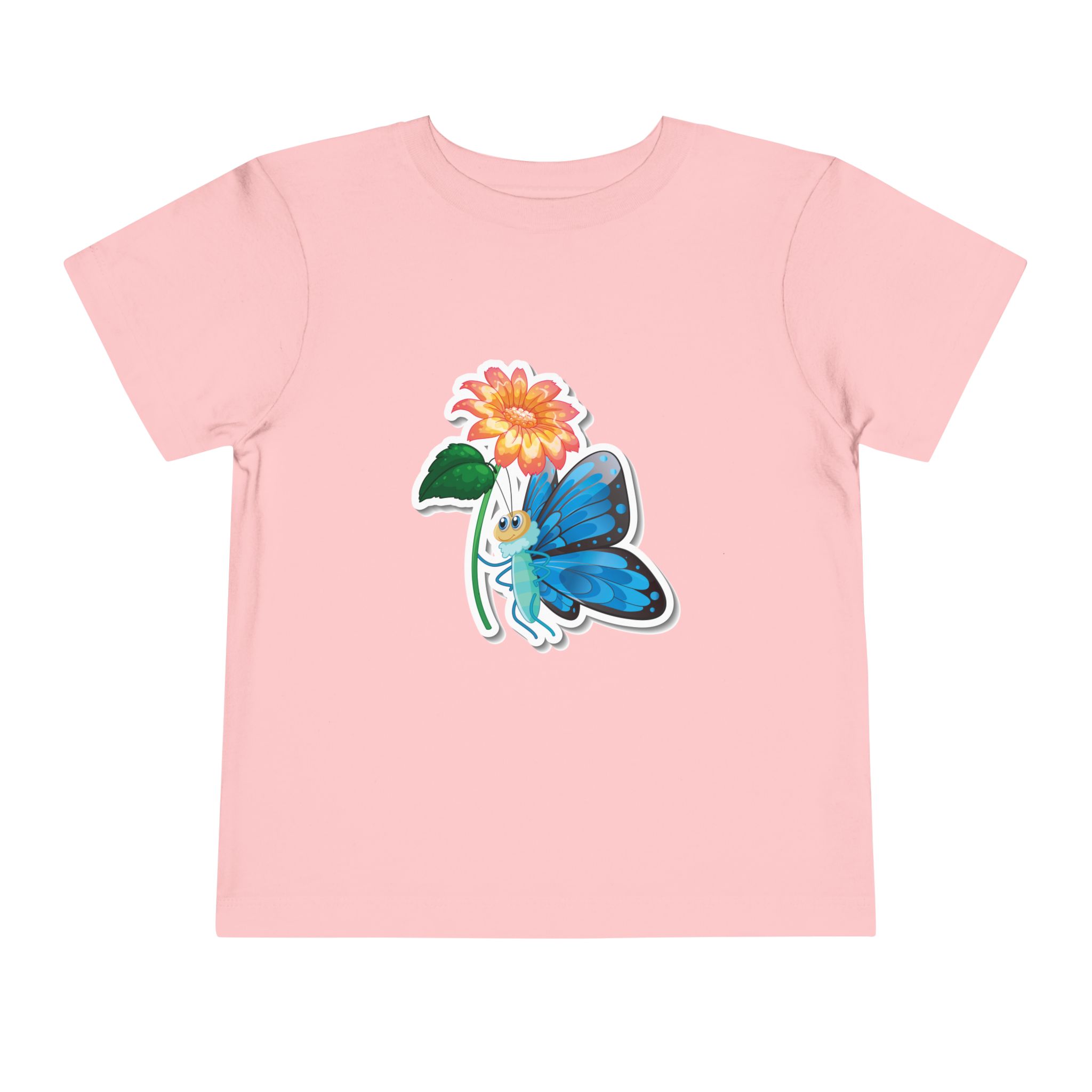 Blue Butterfly & Flower Toddler T-Shirt – Cute Nature Graphic Tee for Kids, Boys & Girls. - Image 21