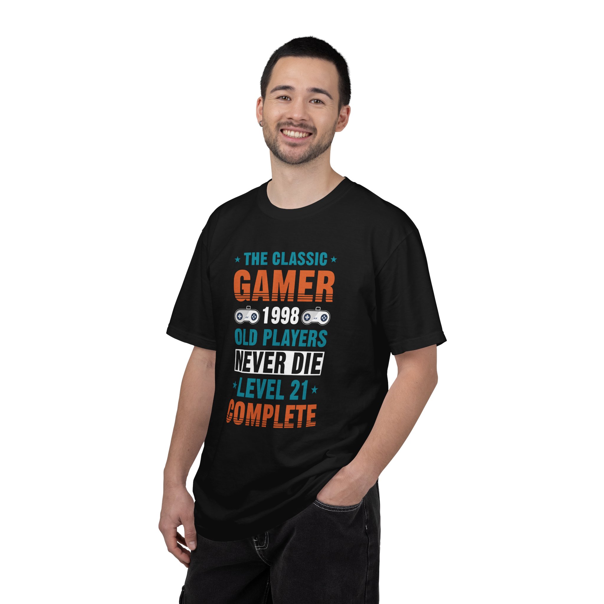 Gamer 1998 T-Shirt – Old Players Never Die Level 21 Complete Retro Gaming Tee for Gamers & Video Game Fans. - Image 26