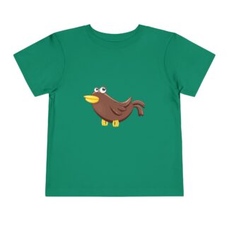 Cute Cartoon Brown Bird Toddler T-Shirt – Adorable Bird Graphic Tee for Kids, Boys & Girls.