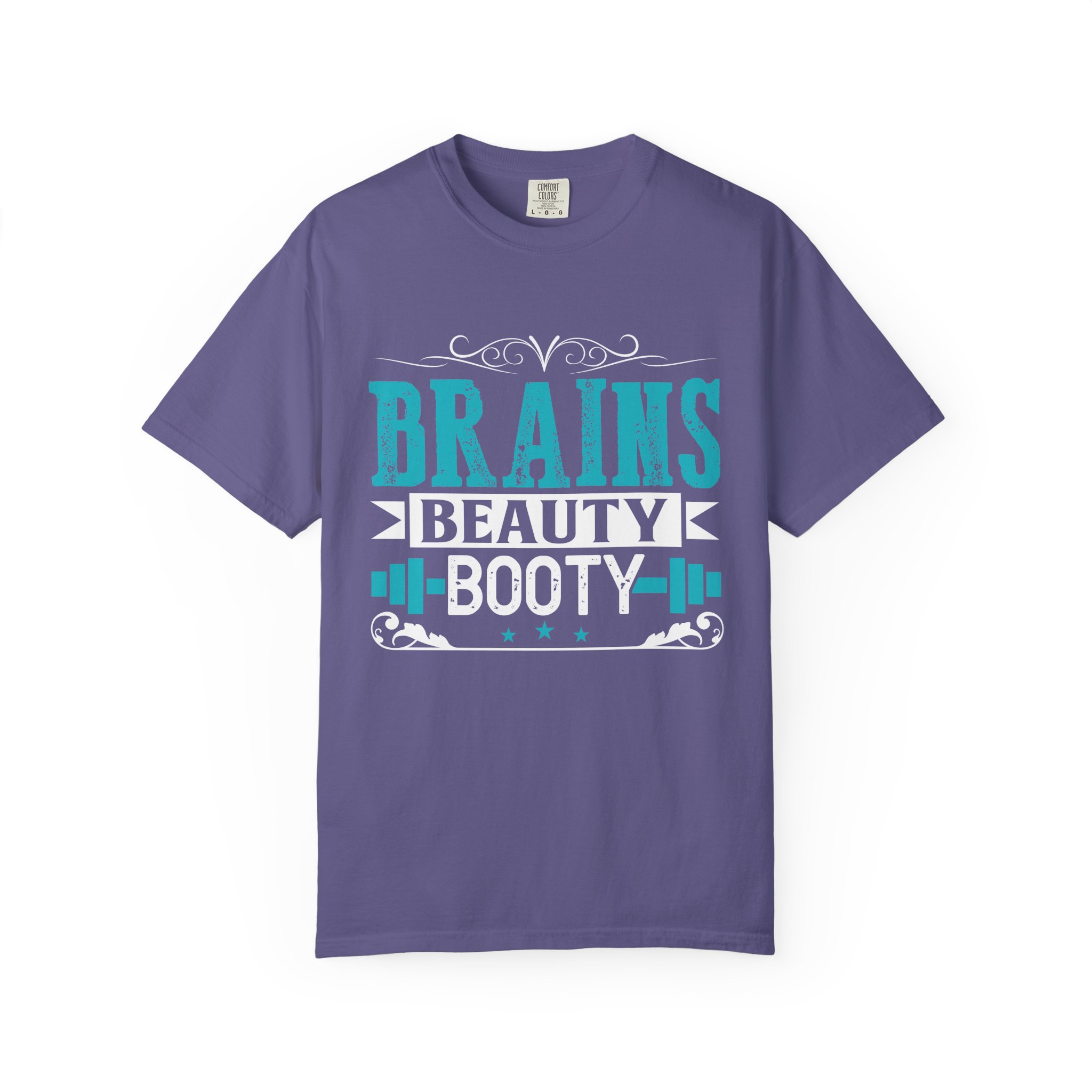 b2 - 6.12 - Brains Beauty Booty T-Shirt – Motivational Fitness Graphic Tee for Confidence, Strength & Empowered Style. - Image 41