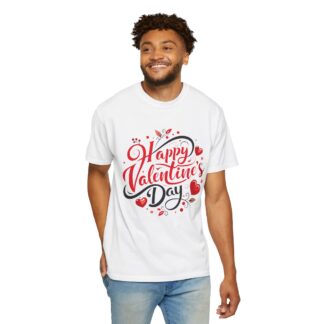 Happy Valentine’s Day Heart Design T-Shirt – Romantic Valentine Graphic Tee for Couples, Love Gift & Festive Wear. - Image 6