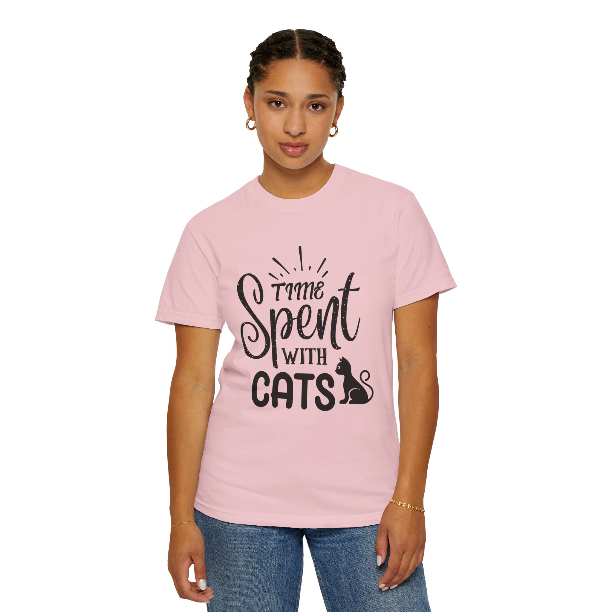 b2 - 5.13 - Time Spent with Cats T-Shirt – Heartwarming Cat Lover Graphic Tee for Cozy Moments & True Pet Love. - Image 4