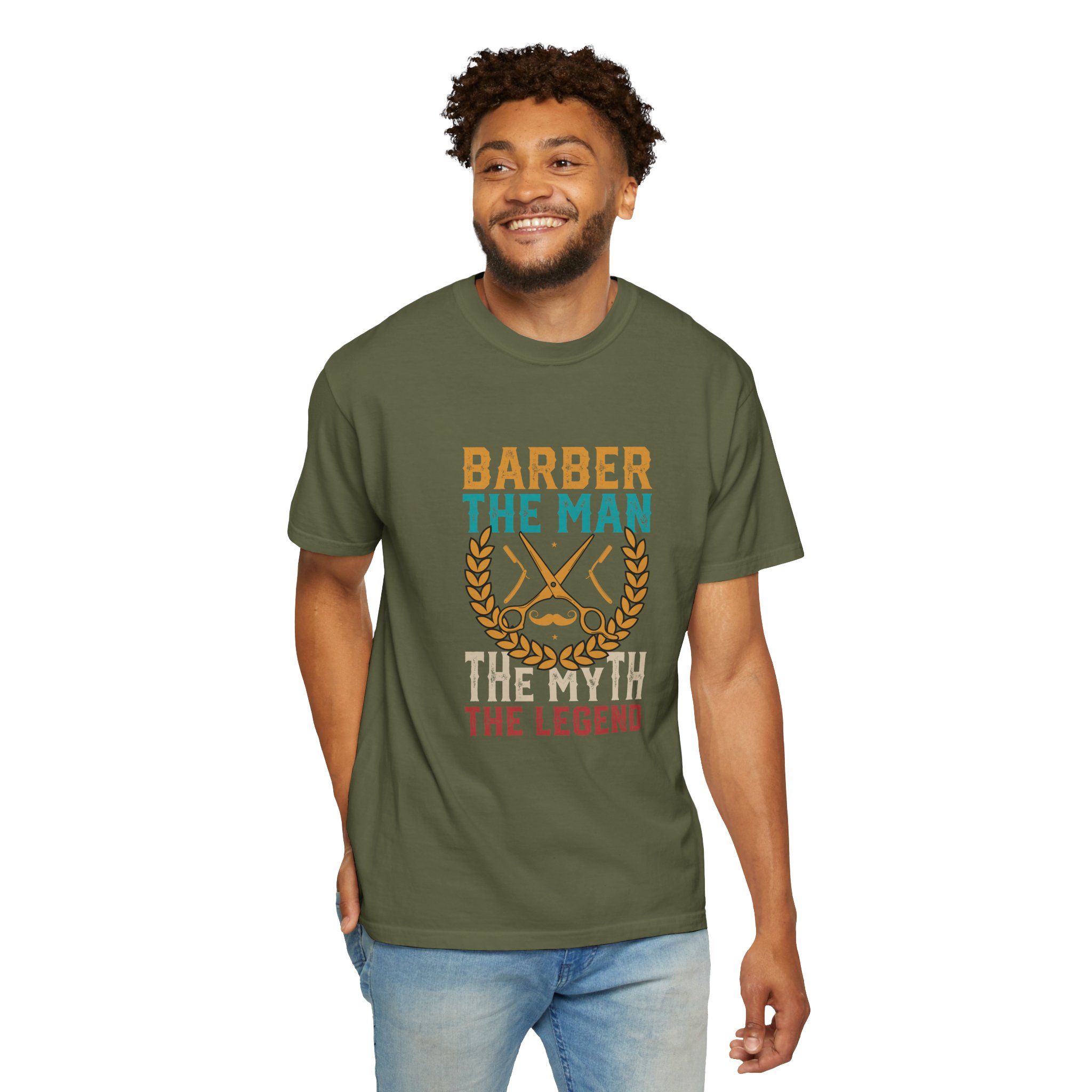 Barber Legend T-Shirt: Unisex Garment-Dyed Tee for Barbers, Father's Day Gift, Casual Wear, Barber Shop Apparel, Unique Gift Idea. - Image 14
