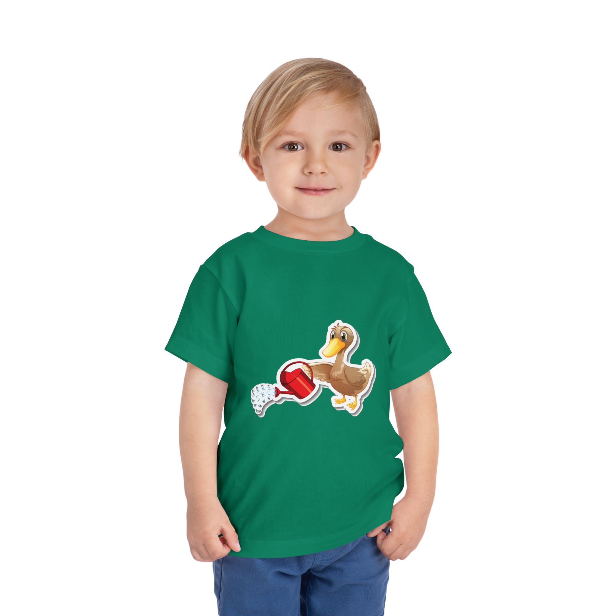Cute Duck with Watering Can Toddler T-Shirt – Adorable Garden Animal Graphic Tee for Kids, Boys & Girls. - Image 19