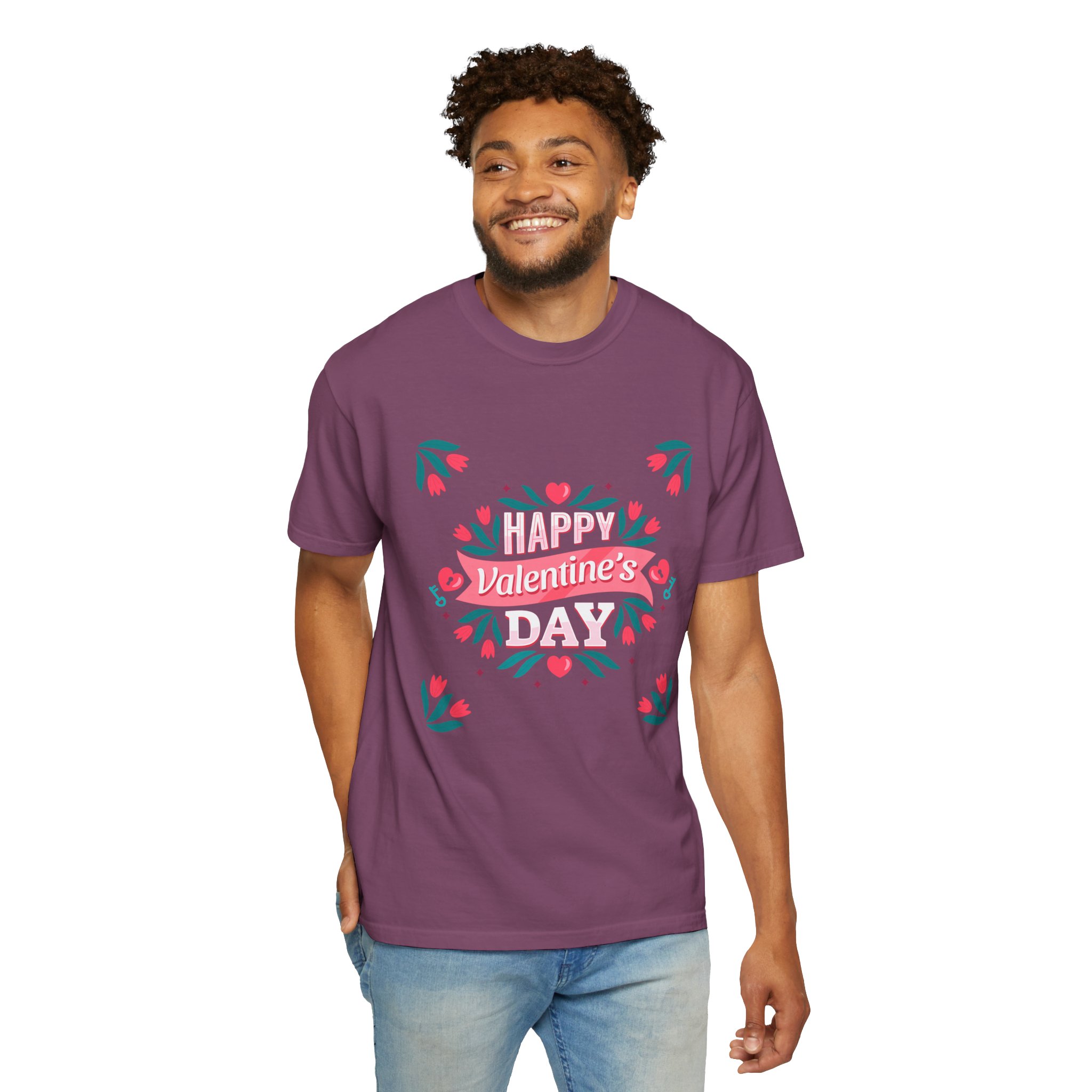 Unisex Valentine’s Day T-shirt, Cute Floral Graphic Tee, Gift for Him or Her, Casual Wear, Trendy Love Shirt. - Image 46