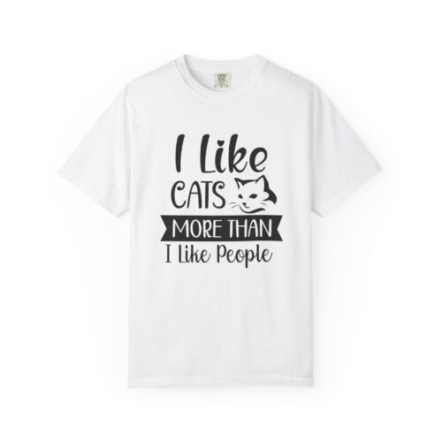 I Like Cats More Than People T-Shirt, Unisex Cat Lover Tee, Funny Pet Shirt, Gift and Casual Everyday Top,
