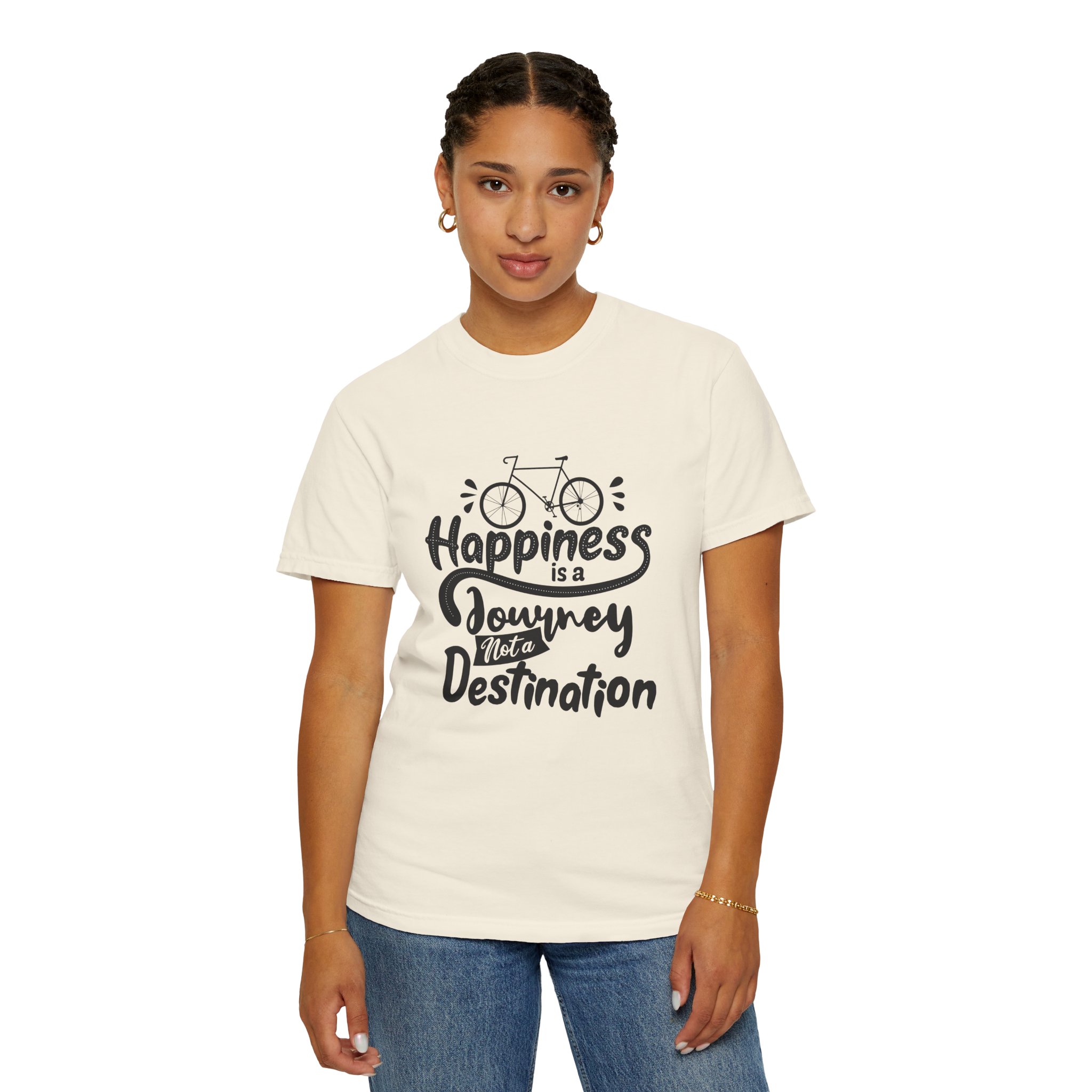 Inspirational T-Shirt, Happiness Journey Tee, Bike Lovers Gift, Casual Wear, Motivational Apparel, Adventure Clothing. - Image 20