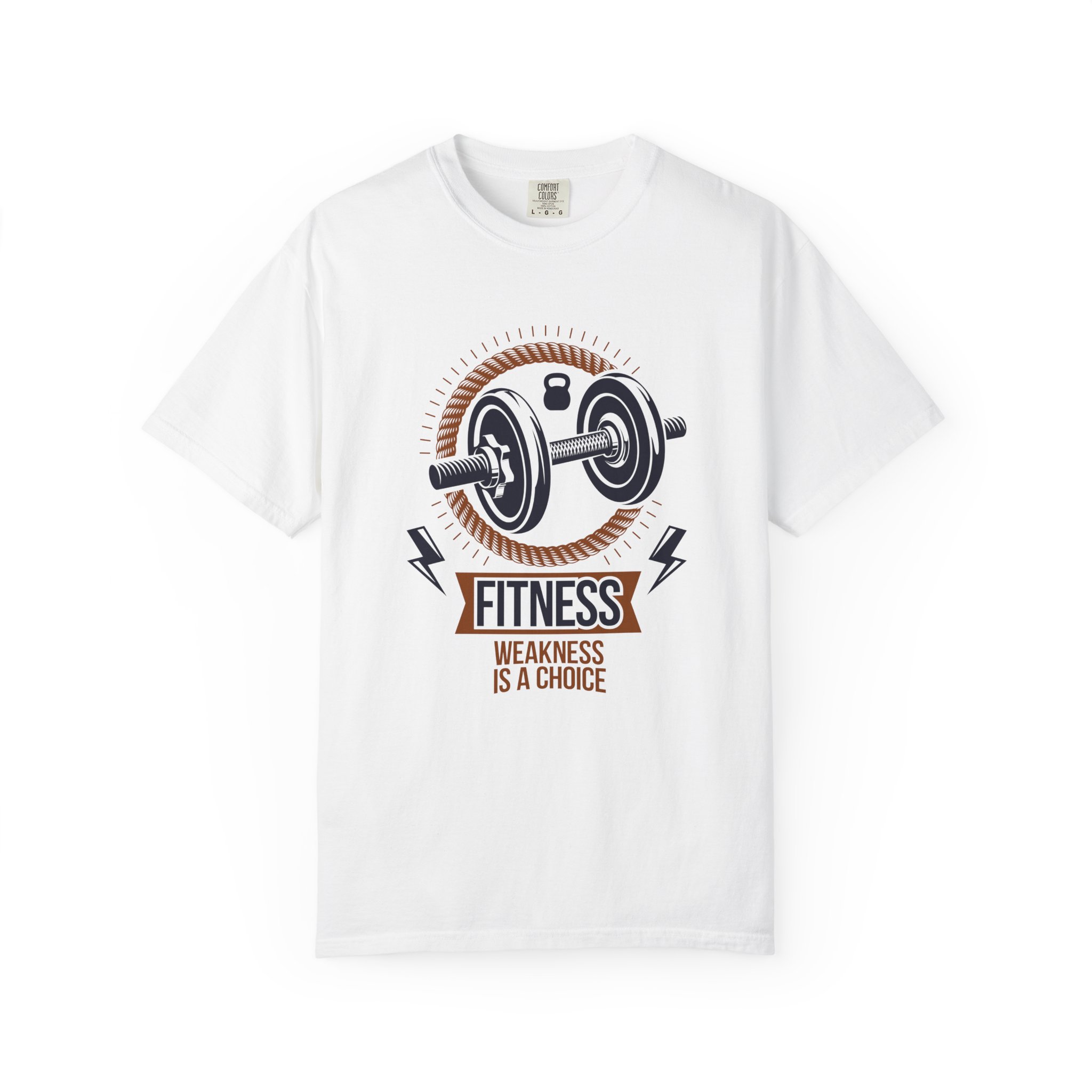 Fitness T-Shirt — "Fitness: Weakness Is A Choice" Motivational Gym Tee.