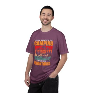 “I’d Rather Be Camping and Go to the Mountains” T-Shirt – Retro Outdoor Graphic Tee for Nature Lovers, Fun Adventure Wear & Perfect Gift Giving. - Image 42