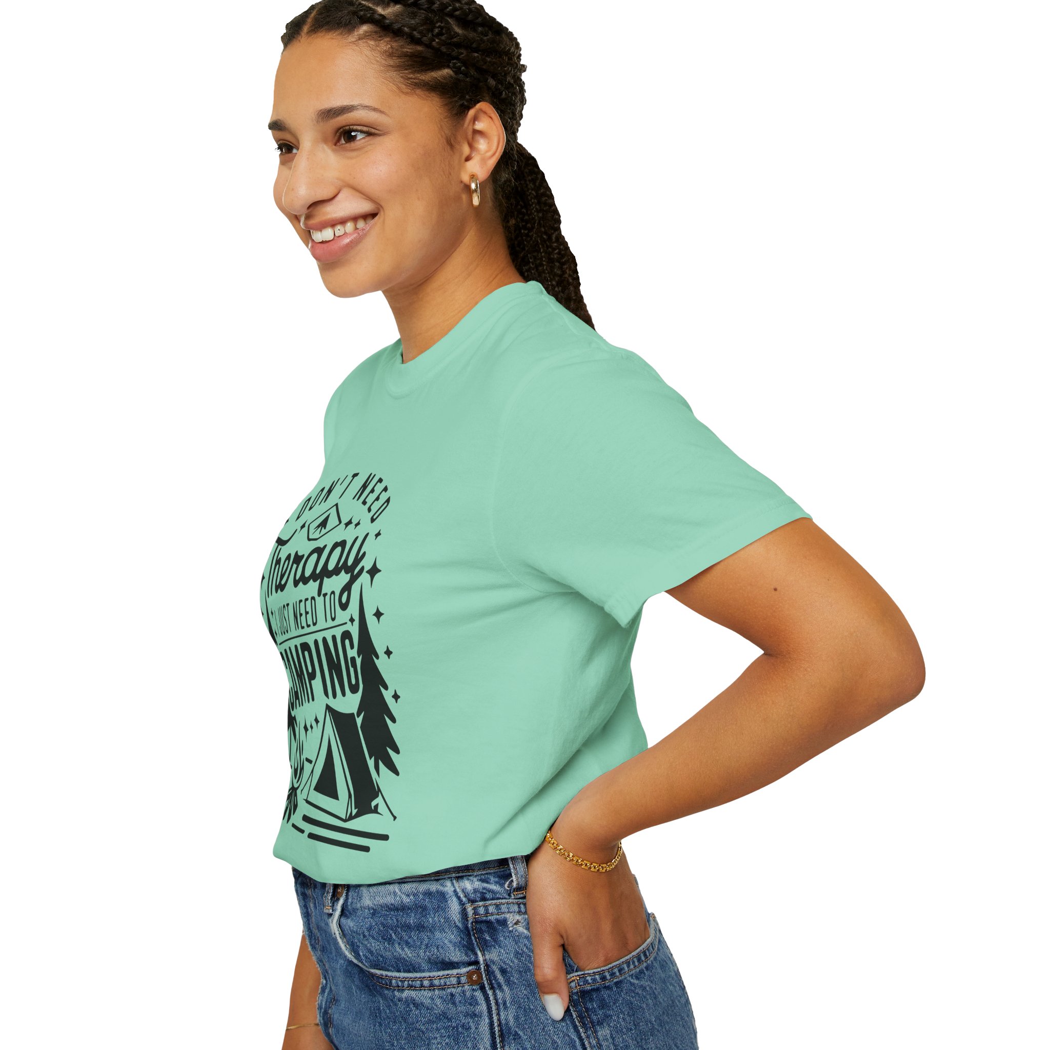 Camping Therapy T-Shirt | Unisex Garment-Dyed Tee for Outdoor Lovers, Perfect Gift for Campers, Nature Lovers, and Adventure Seekers. - Image 29