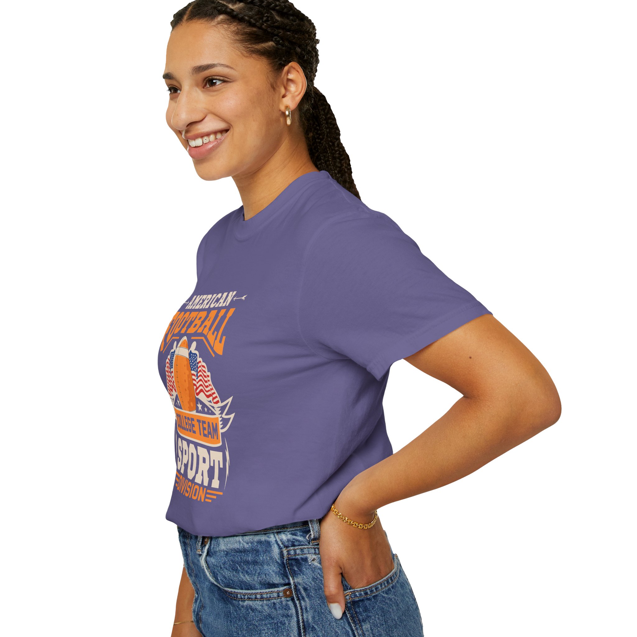 American Football Unisex Garment-Dyed T-Shirt, Perfect for Game Day, Sports Fan Gift, Tailgate Party, College Team Merchandise. - Image 21