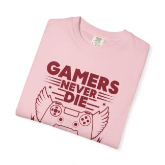 Retro Gaming Tshirt: Classic Arcade - Gamers Never Die They Just Respawn Unisex Tee - Image 55