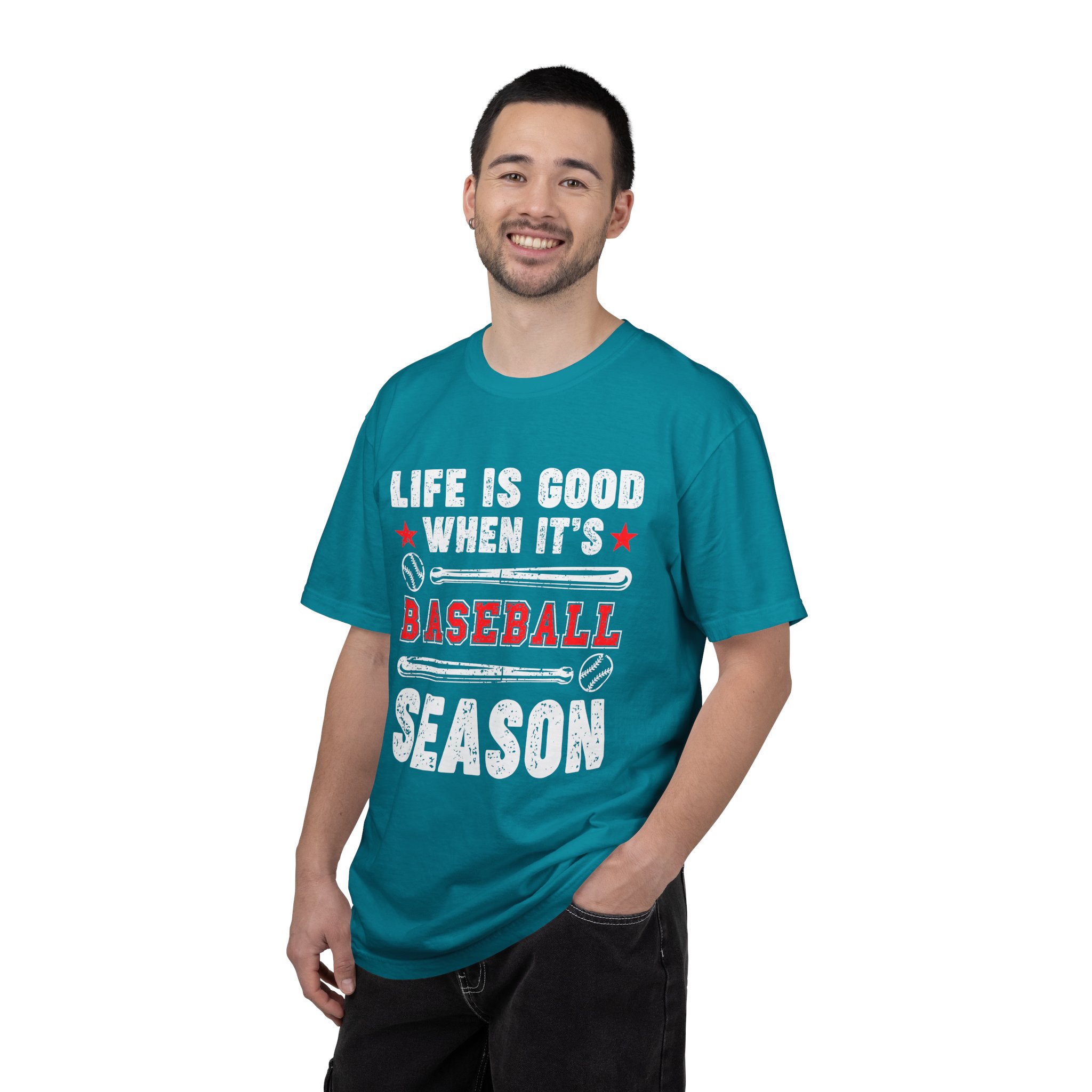 Life Is Good Baseball Season T-Shirt, Unisex Tee for Sports Lovers, Gift for Baseball Fans, Casual Wear, Summer Vibes, Game Day Apparel. - Image 18