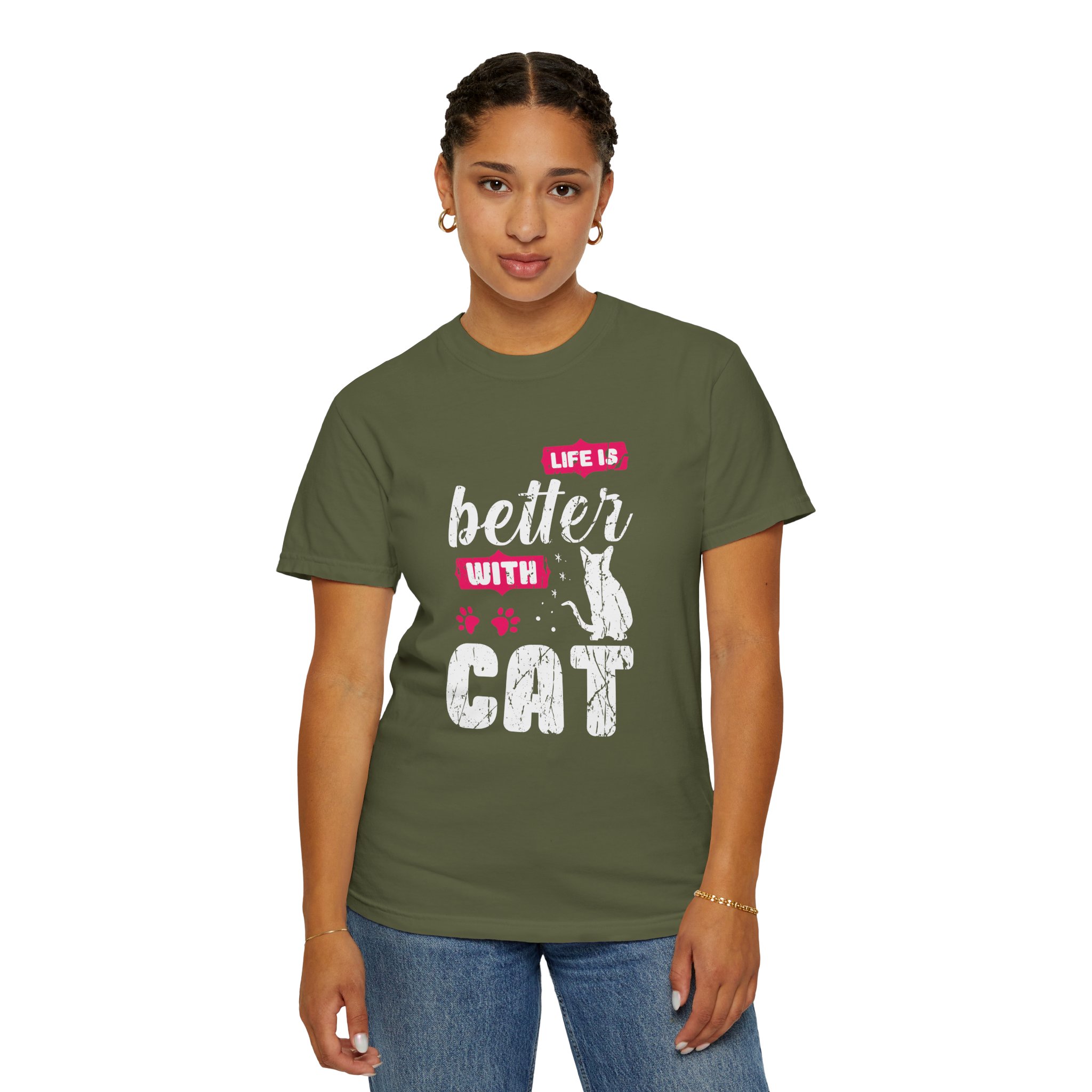 b2 - 5.17 - Life Is Better with Cat T-Shirt – Funny Cat Lover Graphic Tee for Cozy Vibes & Everyday Happiness. - Image 12