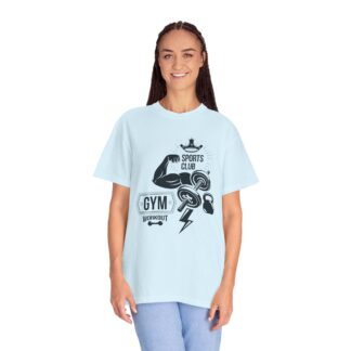 Gym Sports Club Workout T-Shirt – Dumbbells & Kettlebell Graphic Tee for Strength Training & Active Fitness Style. - Image 35