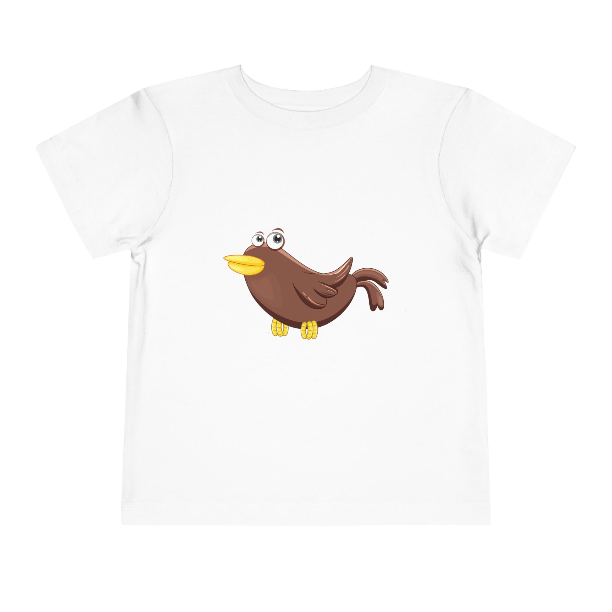 Cute Cartoon Brown Bird Toddler T-Shirt – Adorable Bird Graphic Tee for Kids, Boys & Girls. - Image 5