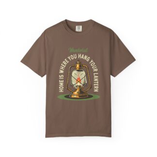 “Home Is Where You Hang Your Lantern” T-Shirt – Vintage Camping Graphic Tee for Outdoor Lovers, Fun Adventure Wear & Perfect Gift Giving. - Image 9