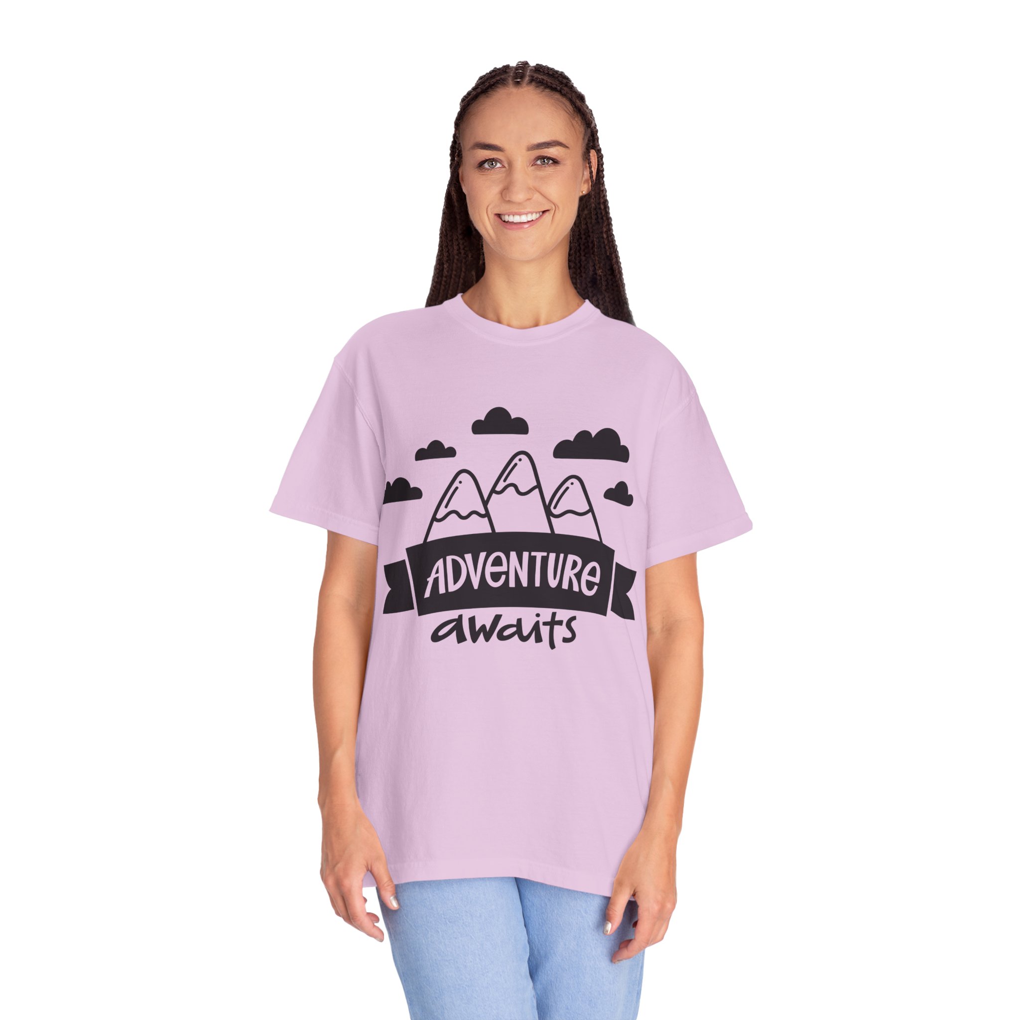 C - 14.4a - Adventure Awaits Unisex Garment-Dyed T-shirt | Nature Lover Tee, Outdoor Shirt, Travel Apparel, Gift for Explorers, Adventure Clothing. - Image 3