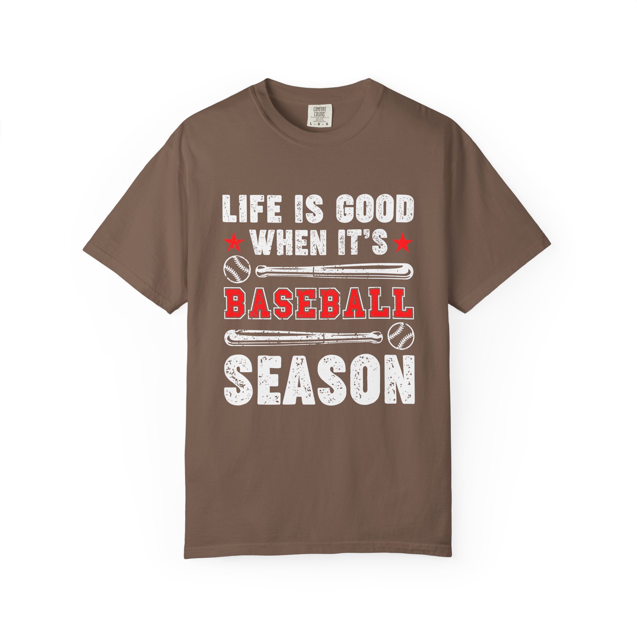 Life Is Good Baseball Season T-Shirt, Unisex Tee for Sports Lovers, Gift for Baseball Fans, Casual Wear, Summer Vibes, Game Day Apparel.