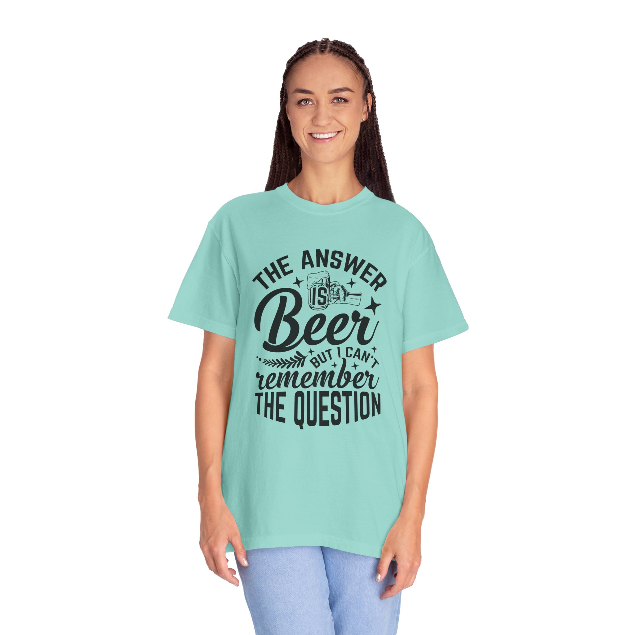 Funny Beer T-Shirt, The Answer is Beer Graphic Tee, Unisex Casual Wear, Gift for Beer Lovers, Birthday Present, Humor Clothing. - Image 3