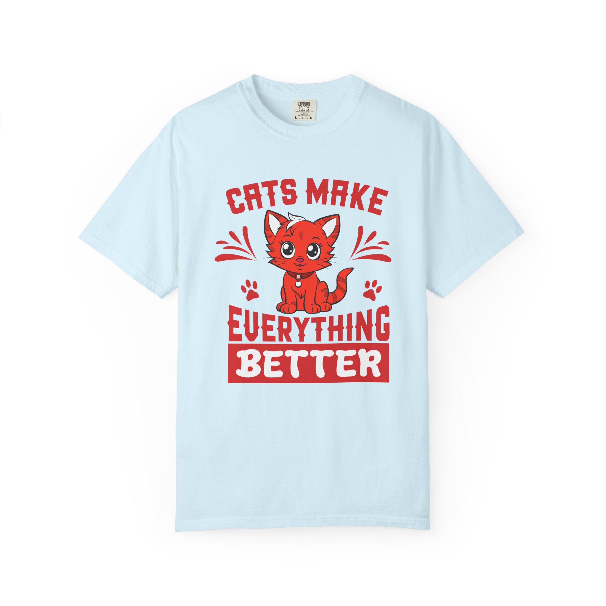 Cats Make Everything Better T-Shirt — Cute Red Kitten Graphic Tee for Cat Lovers, - Image 33