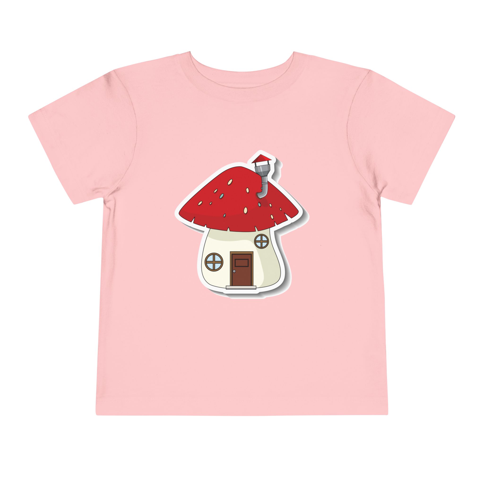Cute Red Toadstool Cottage Toddler T-Shirt – Adorable Mushroom House Graphic Tee for Kids, Boys & Girls. - Image 21