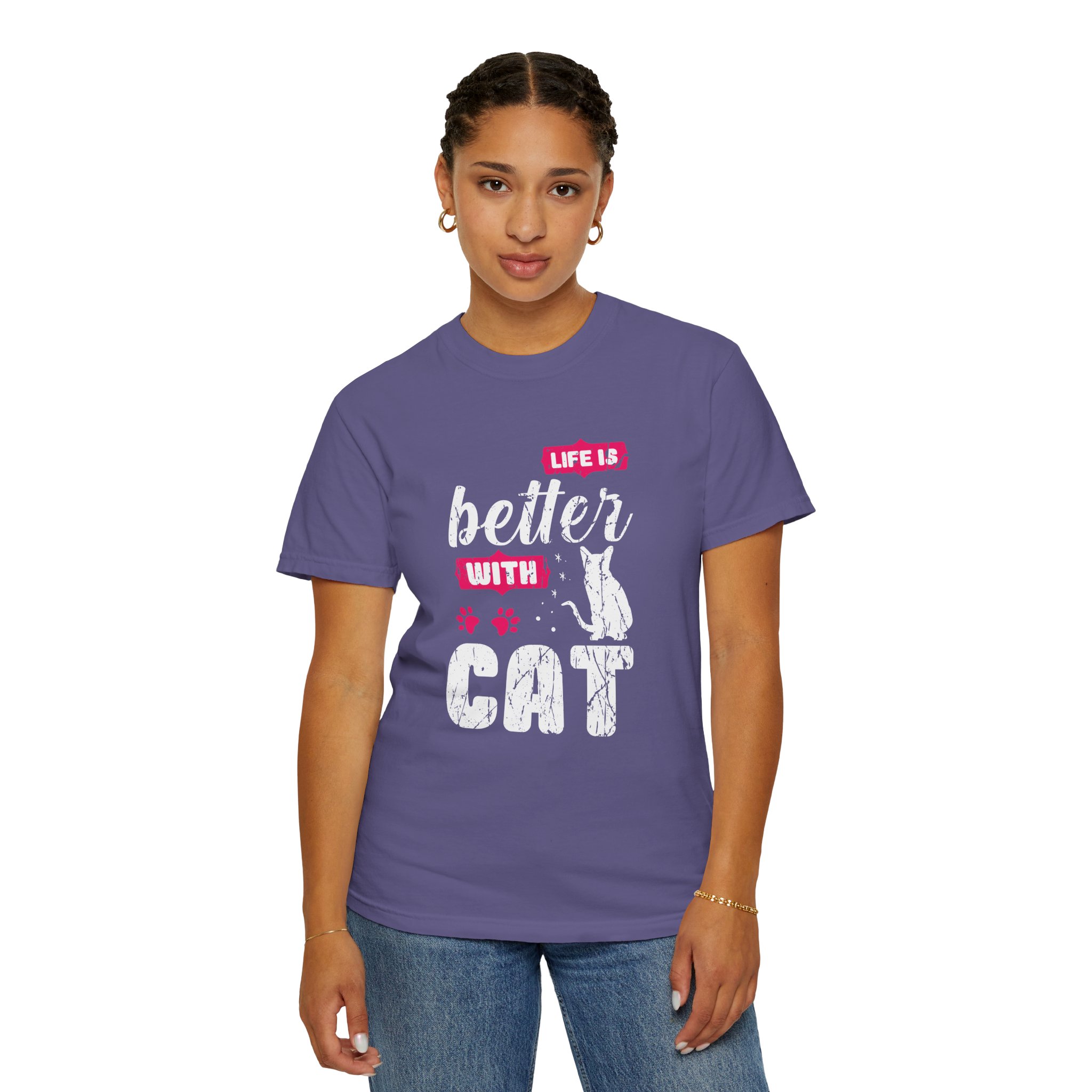 b2 - 5.17 - Life Is Better with Cat T-Shirt – Funny Cat Lover Graphic Tee for Cozy Vibes & Everyday Happiness. - Image 44