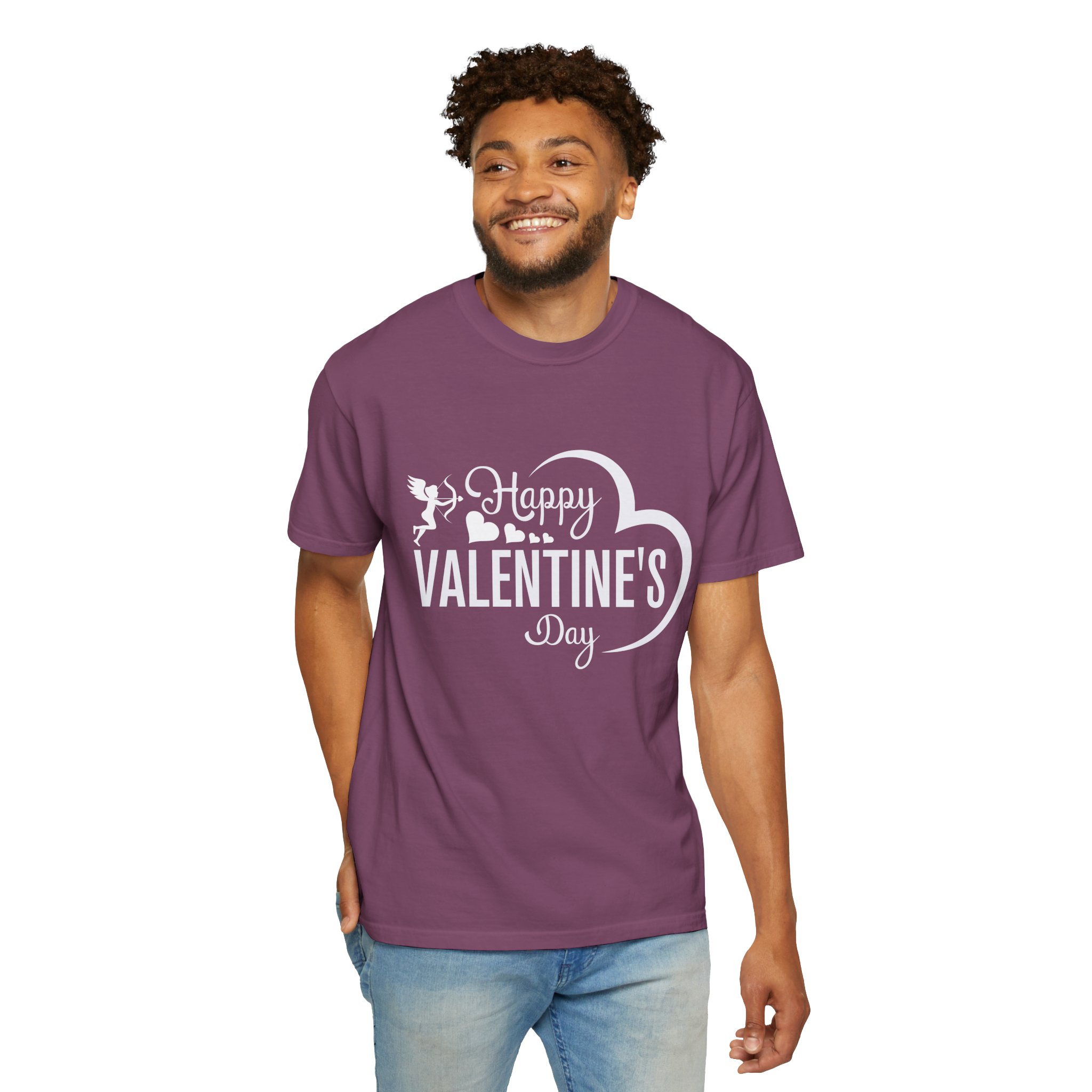 Unisex Garment-Dyed T-shirt for Valentine's Day, Cute Couple Shirt, Love-themed Tee, Perfect Gift, Holiday Apparel. - Image 38