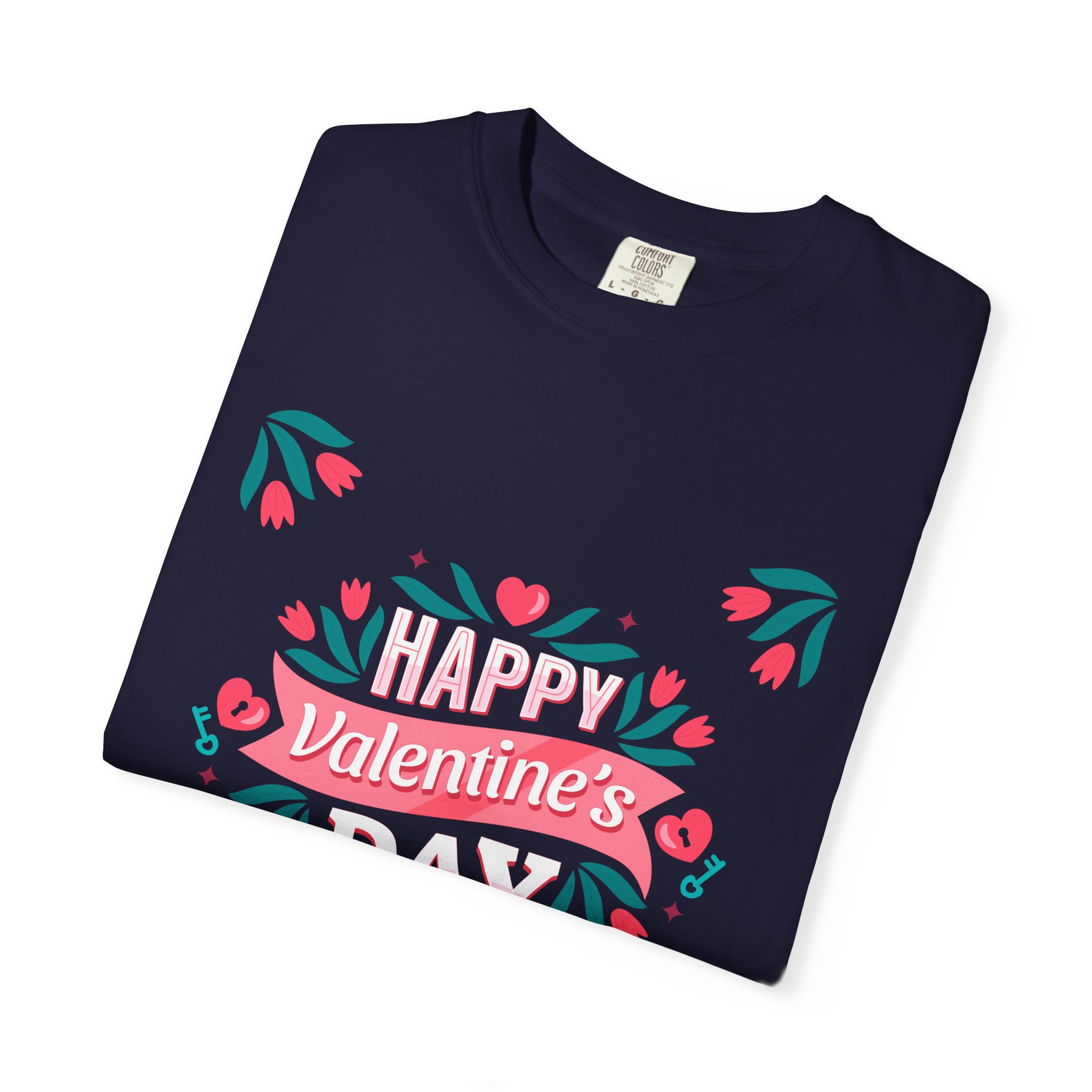Unisex Valentine’s Day T-shirt, Cute Floral Graphic Tee, Gift for Him or Her, Casual Wear, Trendy Love Shirt. - Image 7