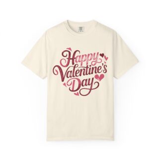 Happy Valentine’s Day Heart Script T-Shirt – Romantic Love Graphic Tee for Couples, Gift Giving & Festive Celebration. - Image 17