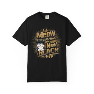 C - 5.13 - Meow Is The New Black Cat T-Shirt for cat lover.
