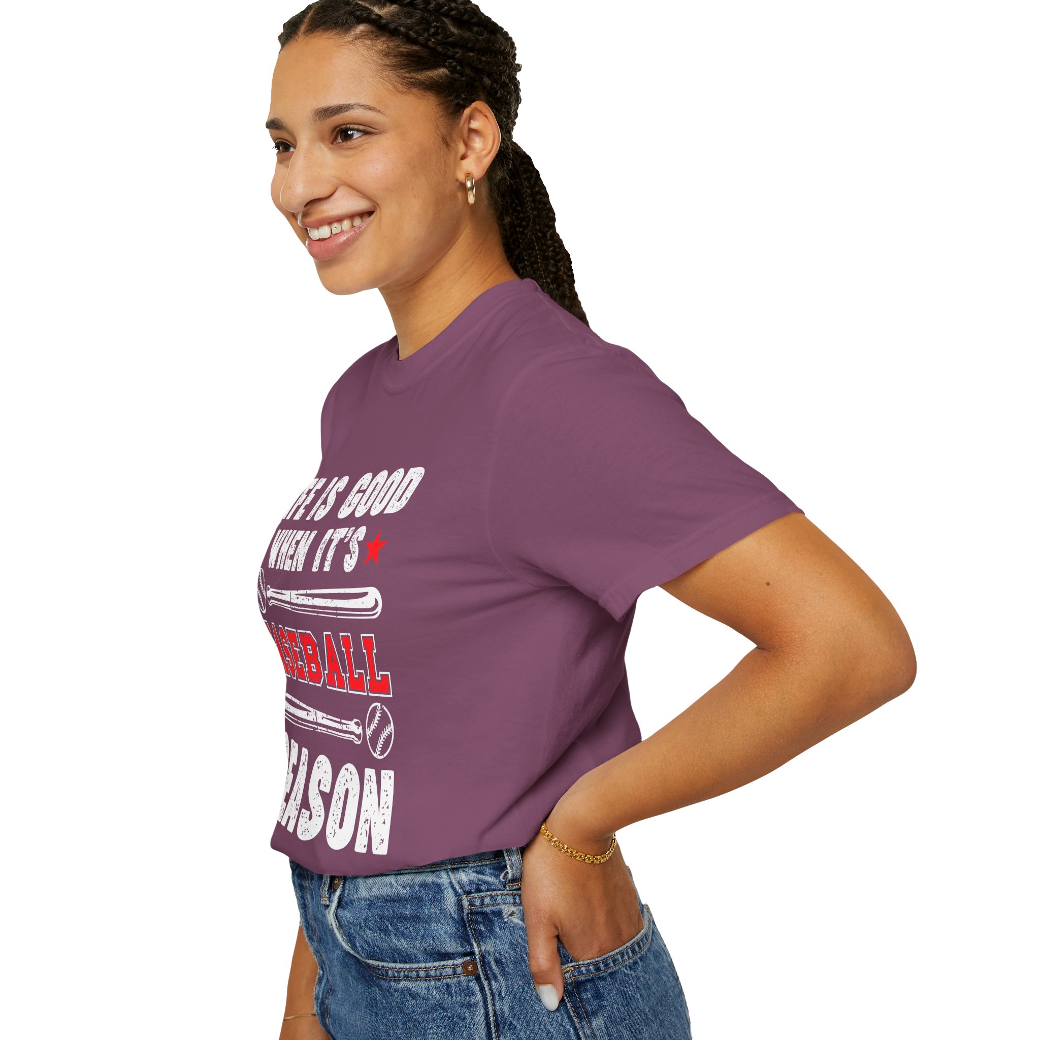 Life Is Good Baseball Season T-Shirt, Unisex Tee for Sports Lovers, Gift for Baseball Fans, Casual Wear, Summer Vibes, Game Day Apparel. - Image 53