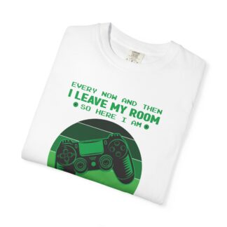 I Leave My Room So Here I Am T-Shirt – Retro Green Gamer Controller Tee for Video Game Lovers & Gamers. - Image 7