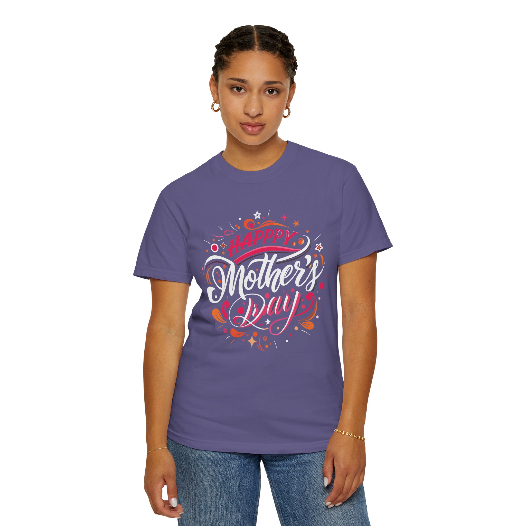 Happy Mother's Day Unisex Garment-Dyed T-Shirt, Gift for Mom, Cute Tee, Mother's Day Celebration wear. - Image 36