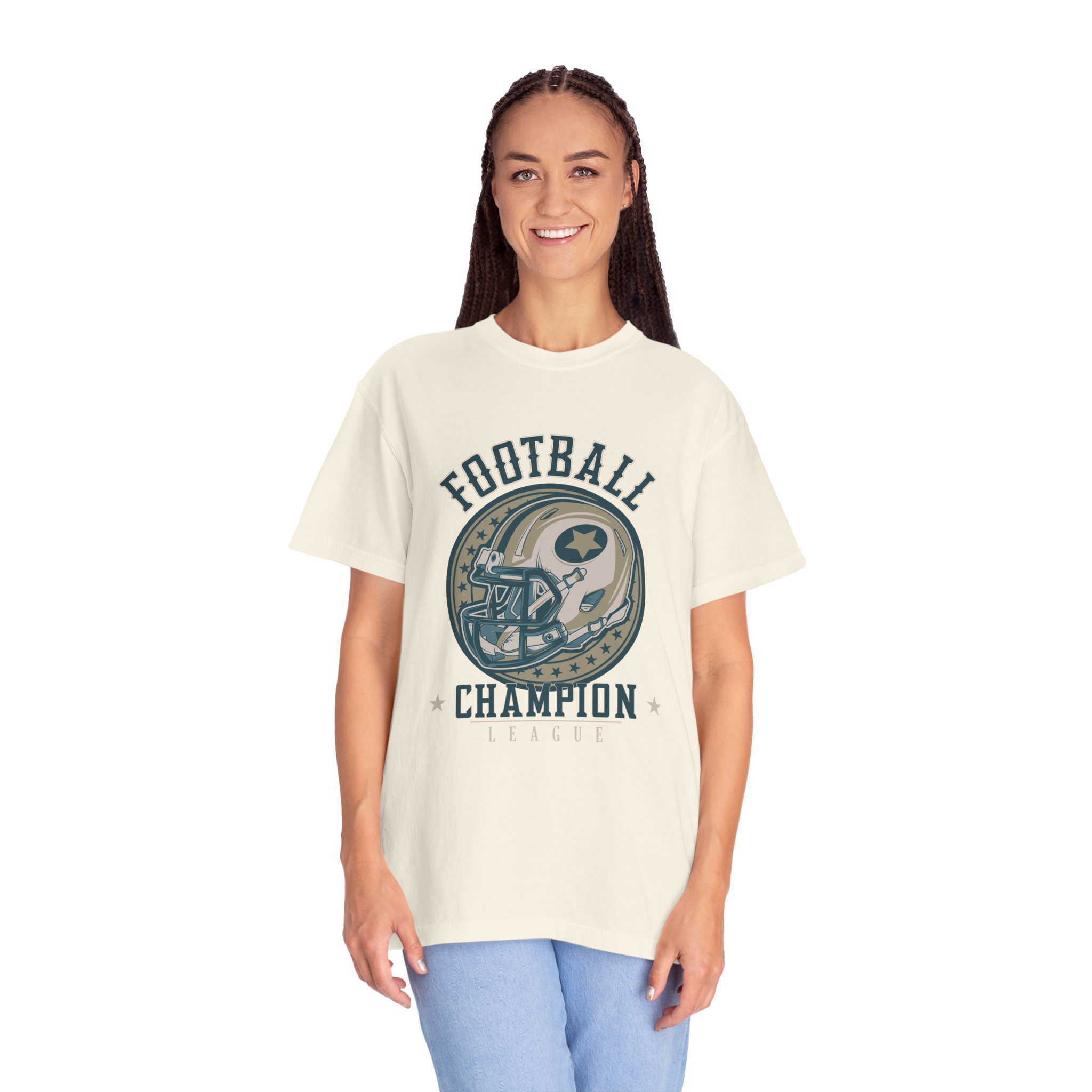 Football Champion T-Shirt, Unisex Garment-Dyed Tee for Sports Fans, Vintage Sports Apparel, Gift for Football Lovers, Casual Wear. - Image 11