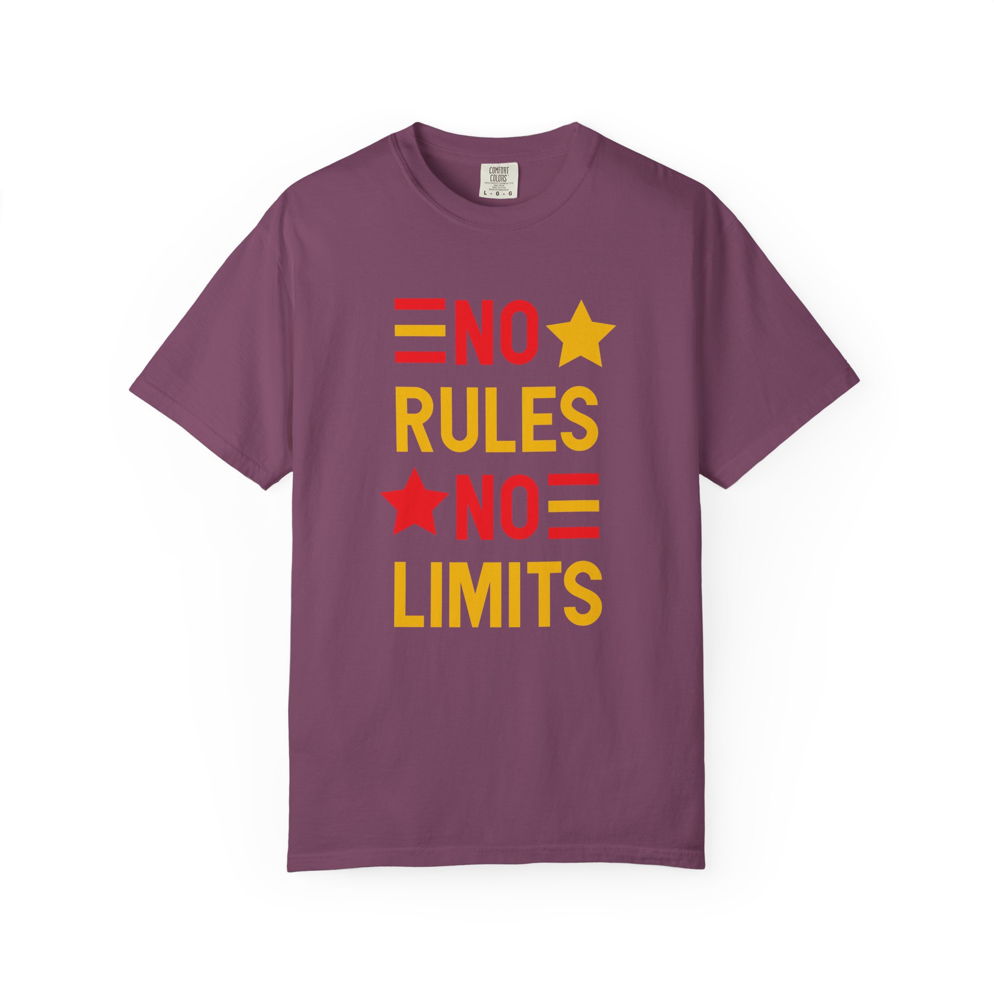 No Rules No Limits Graphic T-Shirt – Bold Retro Star Typography Tee for Streetwear Lovers & Trendy Style. - Image 49