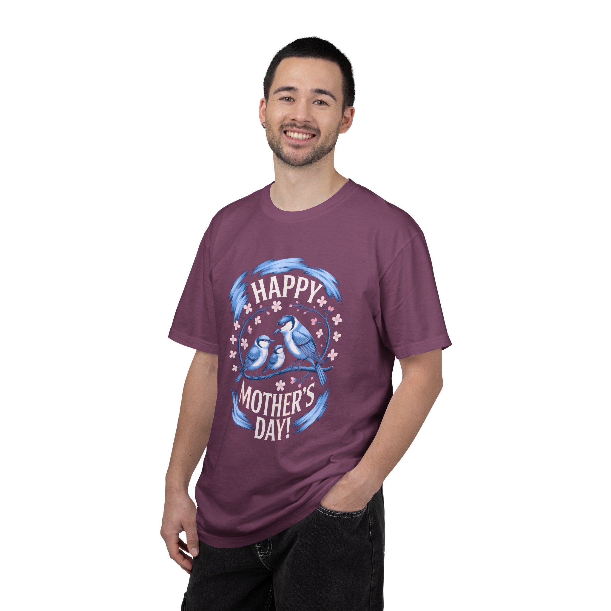 Happy Mother's Day Unisex T-Shirt, Garment-Dyed Tee, Gift for Mom, Spring Fashion, Bird Design Shirt, Casual Wear, Unique Gift Idea. - Image 50